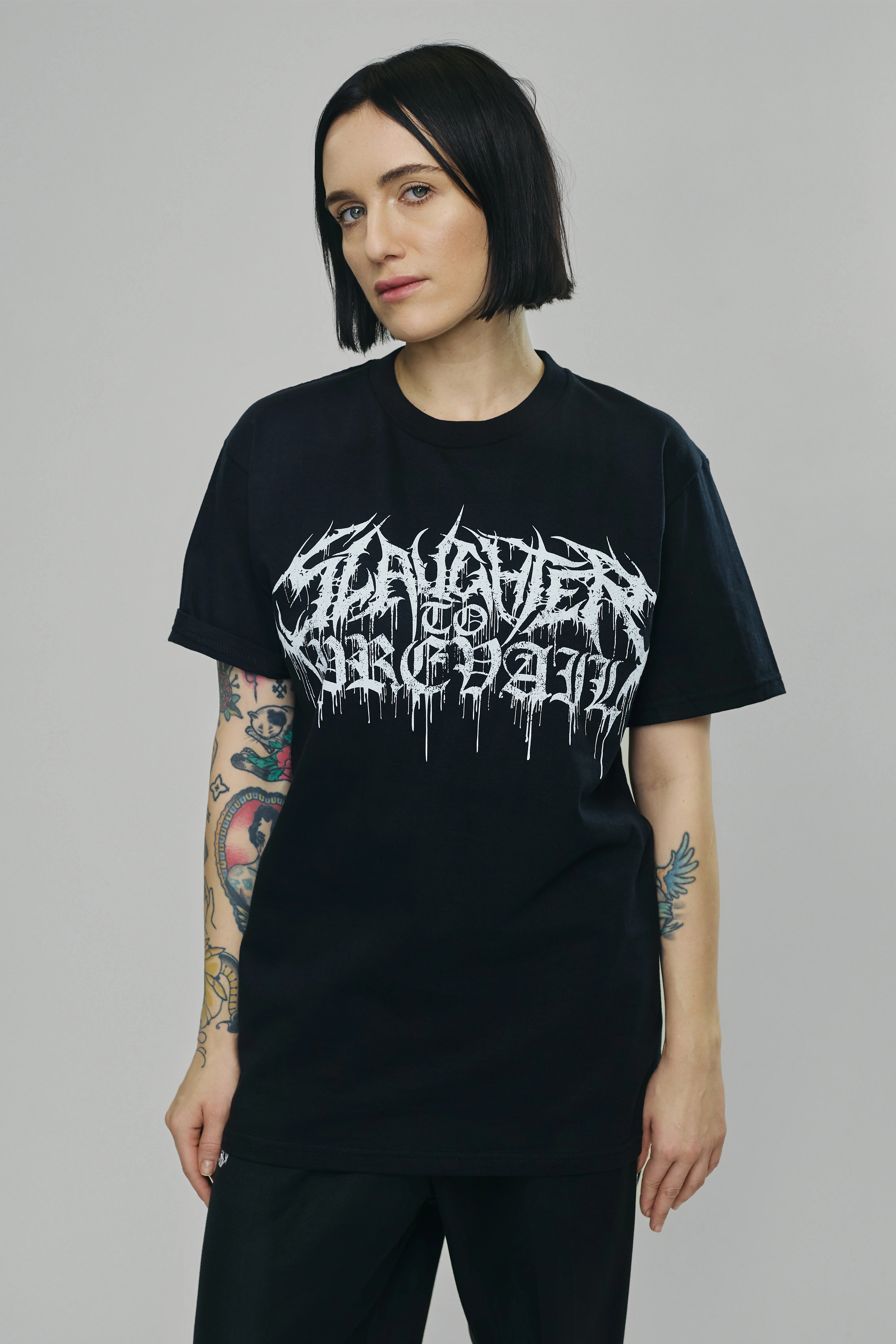 Slaughter to Prevail - White Logo Mask - T-Shirt - Image 5